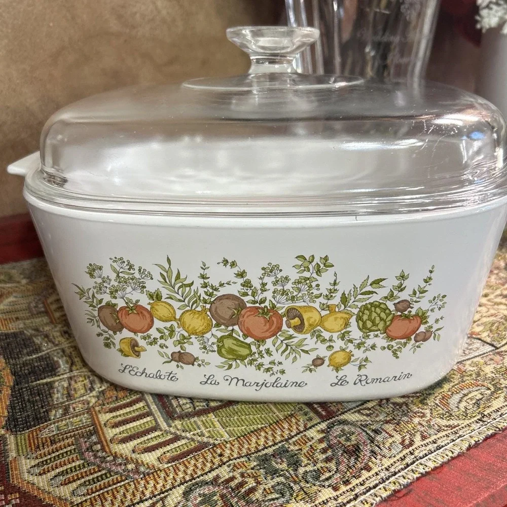 Corning‎ Ware 5 Quart A-5-B Spice Of Life L'Echalote La Marjolaine Le Romarin
